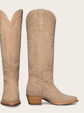 Tecovas Abby Western Boots in Beige